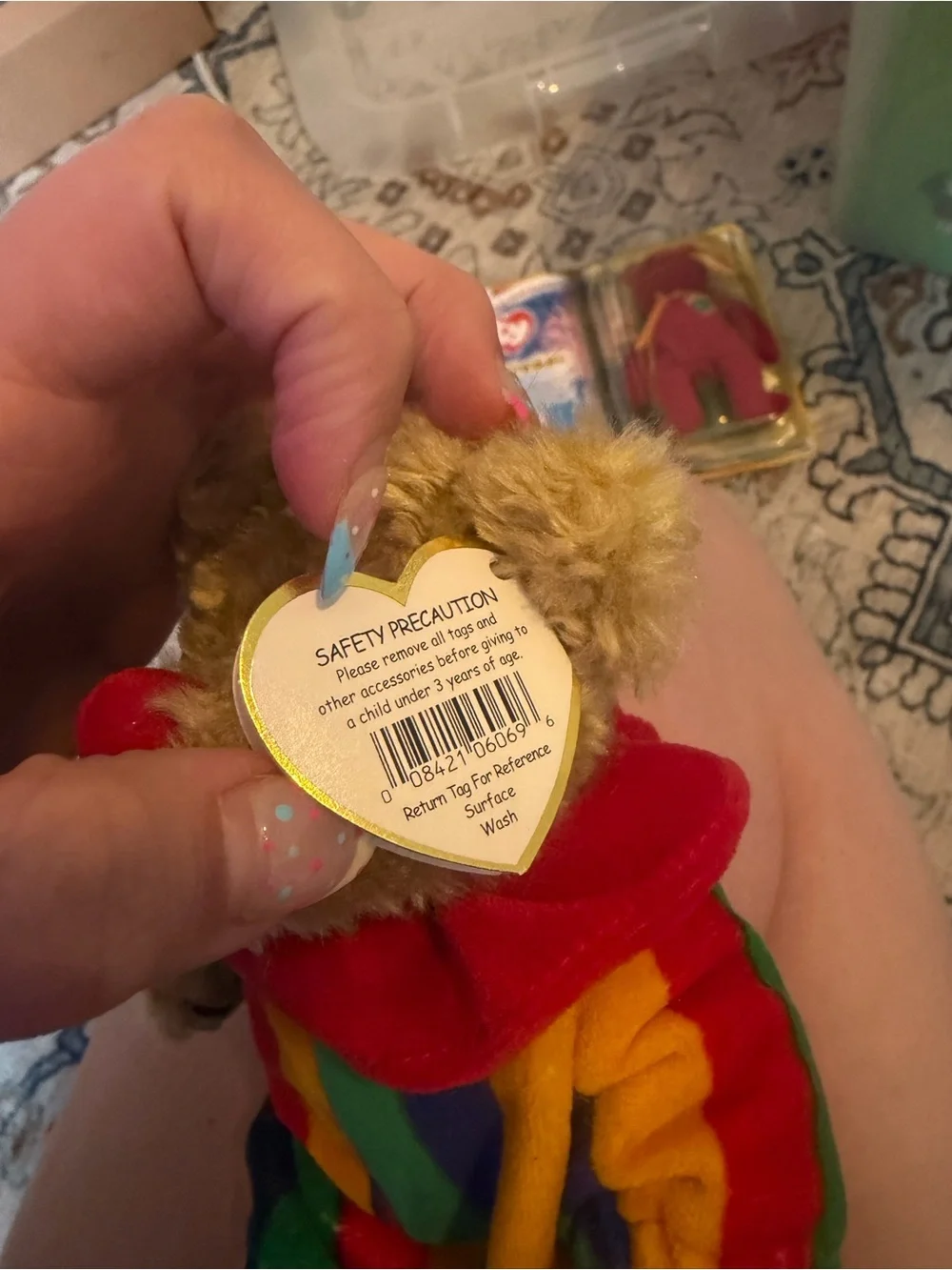 Rare Piccadilly Ty Beanie Baby 1993 Hang Tag/Tush Tag Errors PVC